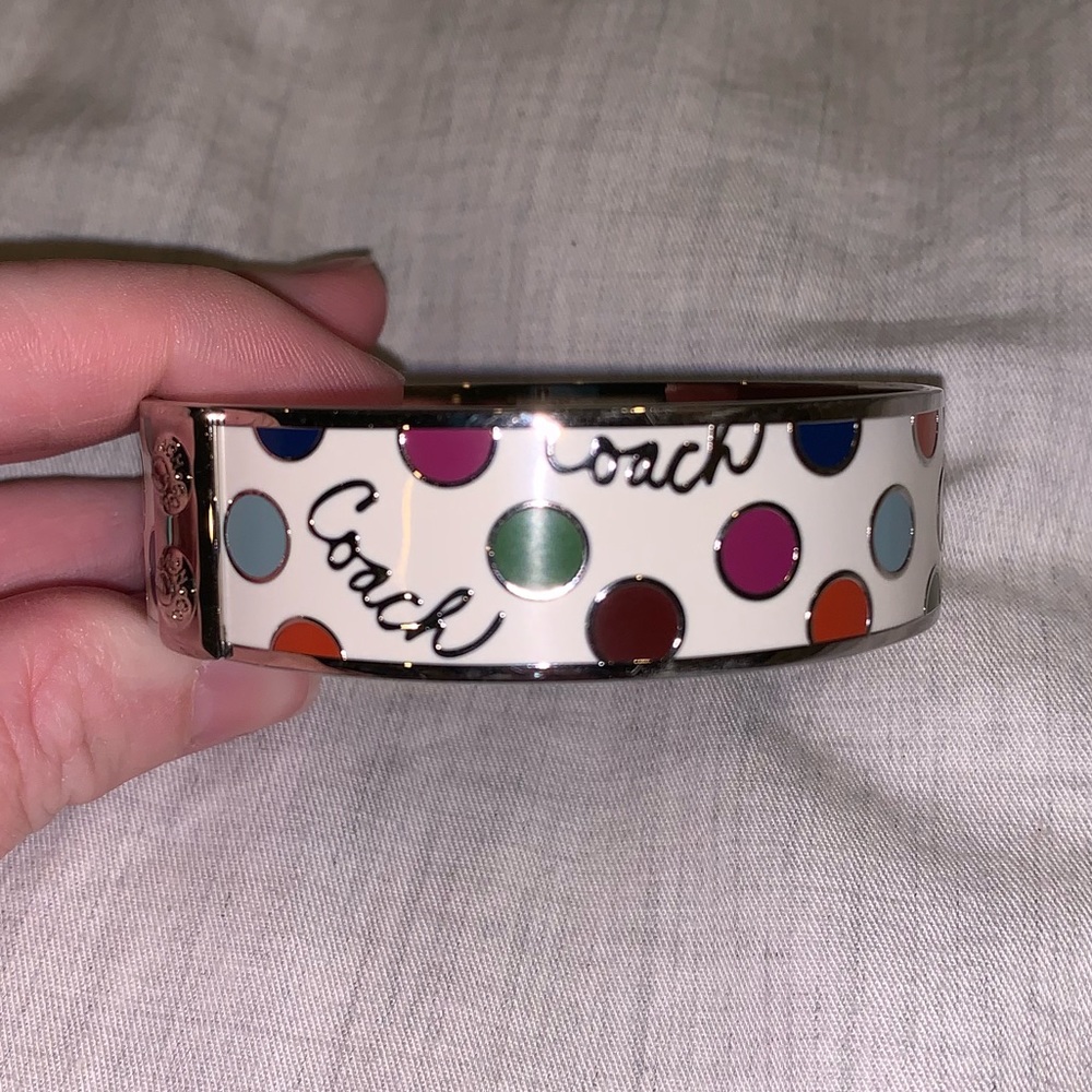 Coach polka dot bangle bracelet